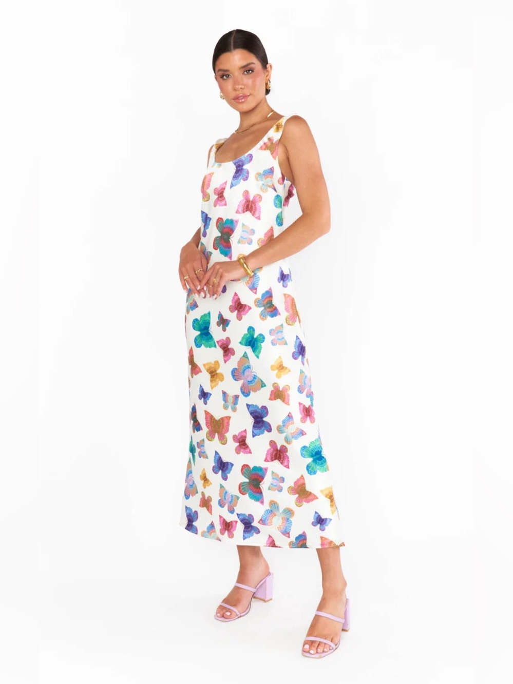 Show Me Your Mumu Serenade Slip Dress Size Large Butterly Pattern
